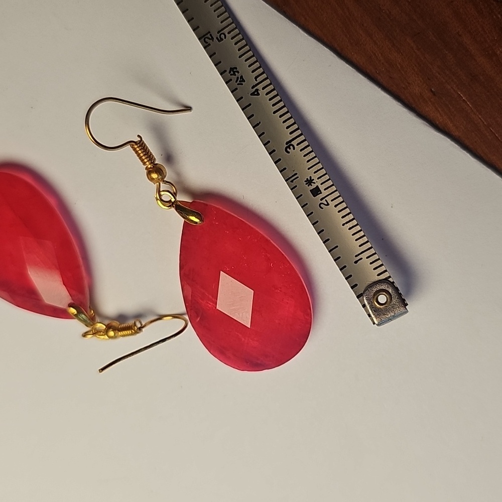 Large Ruby Doublet Earrings - image 4